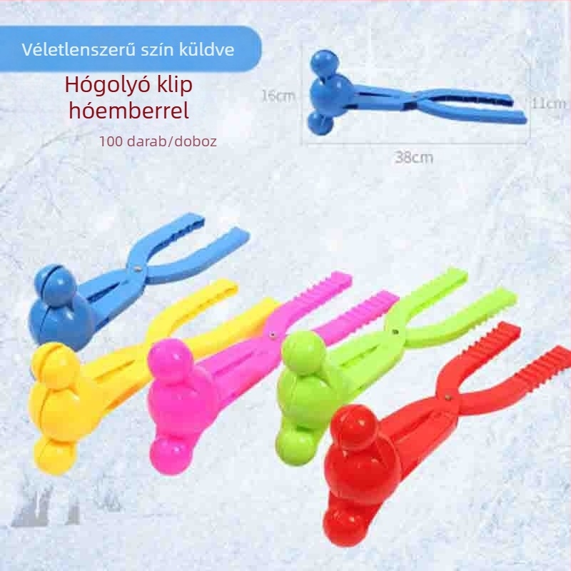 Hógolyócsipesz, játék a homokban és játék a vízben, gyerekeknek való téli kültéri játékok, babajáték a hóban, hógolyócsata eszköz, interaktív