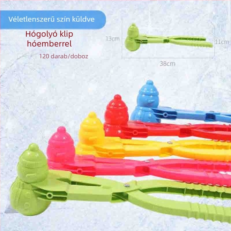 Hógolyócsipesz, játék a homokban és játék a vízben, gyerekeknek való téli kültéri játékok, babajáték a hóban, hógolyócsata eszköz, interaktív