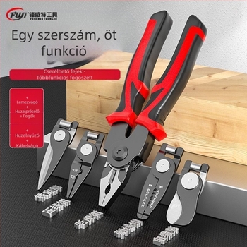 Feng Witt többfunkciós fogó, huzalfogó, egy-öt satu, huzalcsupaszító, villanyszerelő, huzalvágó, huzalbilincs