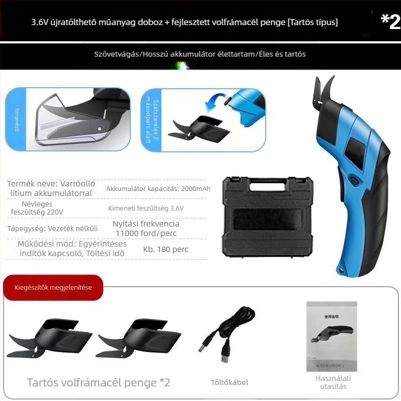 Elektromos elektromos olló ruhavágó műtárgy kézi olló ruházat karton szőnyeg bőr szövet kis ruhavágó gép