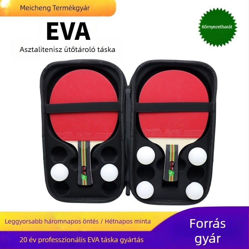 Határokon átnyúló, népszerű, pingpongütő táska, sporthoz, hordozható, kemény héjú, kopásálló, 2 EVA tárolótáska, új termék