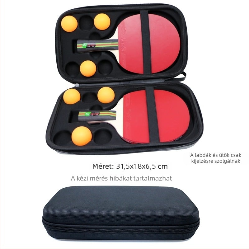 Határokon átnyúló, népszerű, pingpongütő táska, sporthoz, hordozható, kemény héjú, kopásálló, 2 EVA tárolótáska, új termék