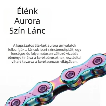 Taiwan Kmccobu Aurora színes kerékpárlánc X10 X11 X12 hegyi kerékpár országúti kerékpár káprázatos színes