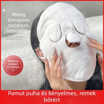 Gemeng meleg borogatású törölköző, fülre akasztható, puha, bőrbarát, gőzfűtéses, hideg és meleg borogatású arctörölköző, nedves borogatású, bőrfeltöltő arctörölköző