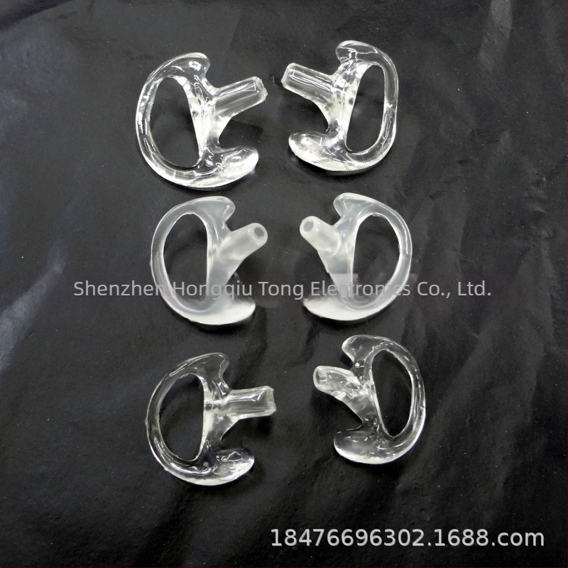 Légcsatorna-kiegészítők fülhorog walkie-talkie mobiltelefon headset szilikon puha füldugó D alakú háromszög alakú fülhallgató állvány