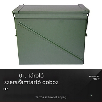 Fém golyósdoboz vas hardver szerszámtároló doboz többfunkciós védő hordozható lezárt szerszámtároló doboz