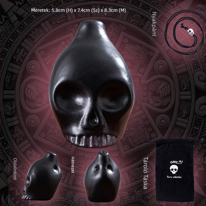 Okarina Dekompressziós Játék Szellem Hívás Síp Halloween Azték Halál Síp Démon Horror Sikoly Fuvola Szórakozás