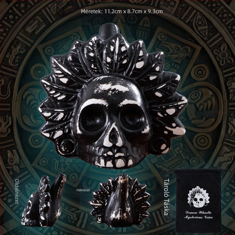 Okarina Dekompressziós Játék Szellem Hívás Síp Halloween Azték Halál Síp Démon Horror Sikoly Fuvola Szórakozás