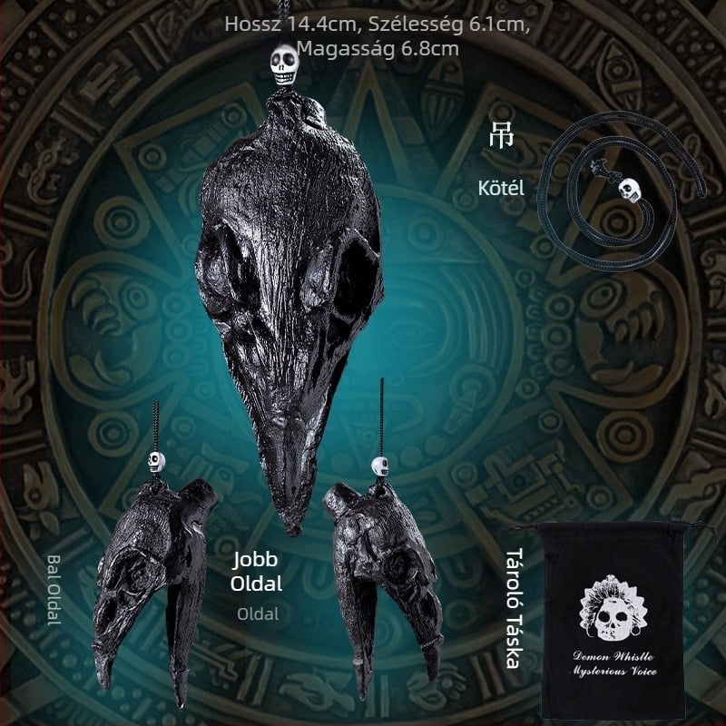 Okarina Dekompressziós Játék Szellem Hívás Síp Halloween Azték Halál Síp Démon Horror Sikoly Fuvola Szórakozás