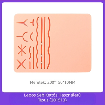 Több sebből álló varratmodul szilikon gyakorlat szilikon bőr sebész gyakorlat modell sík seb kettős felhasználású típus