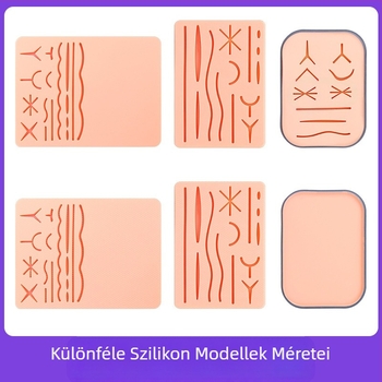 Több sebből álló varratmodul szilikon gyakorlat szilikon bőr sebész gyakorlat modell sík seb kettős felhasználású típus