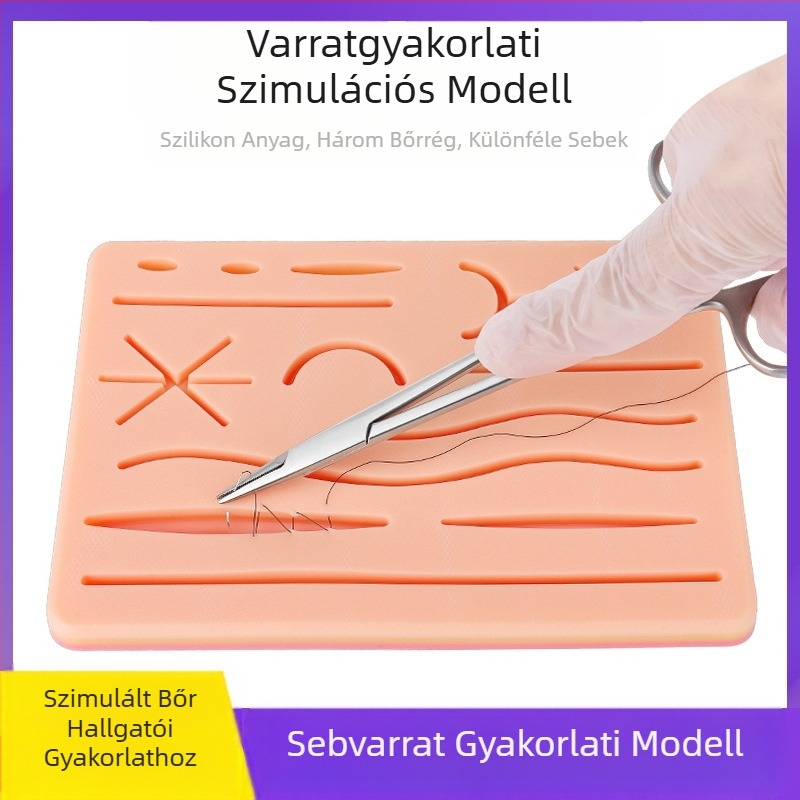 Több sebből álló varratmodul szilikon gyakorlat szilikon bőr sebész gyakorlat modell sík seb kettős felhasználású típus
