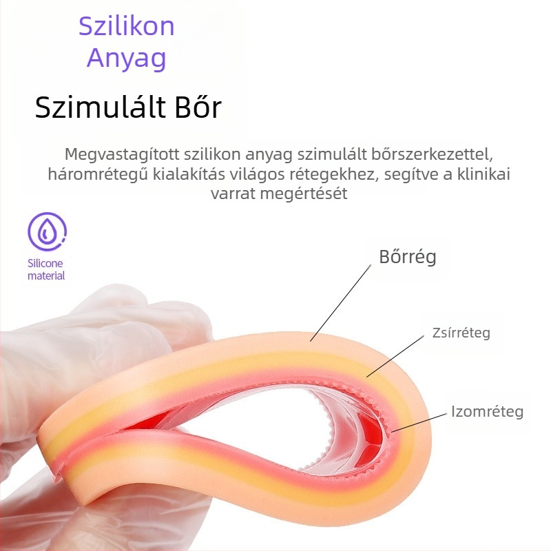 Több sebből álló varratmodul szilikon gyakorlat szilikon bőr sebész gyakorlat modell sík seb kettős felhasználású típus