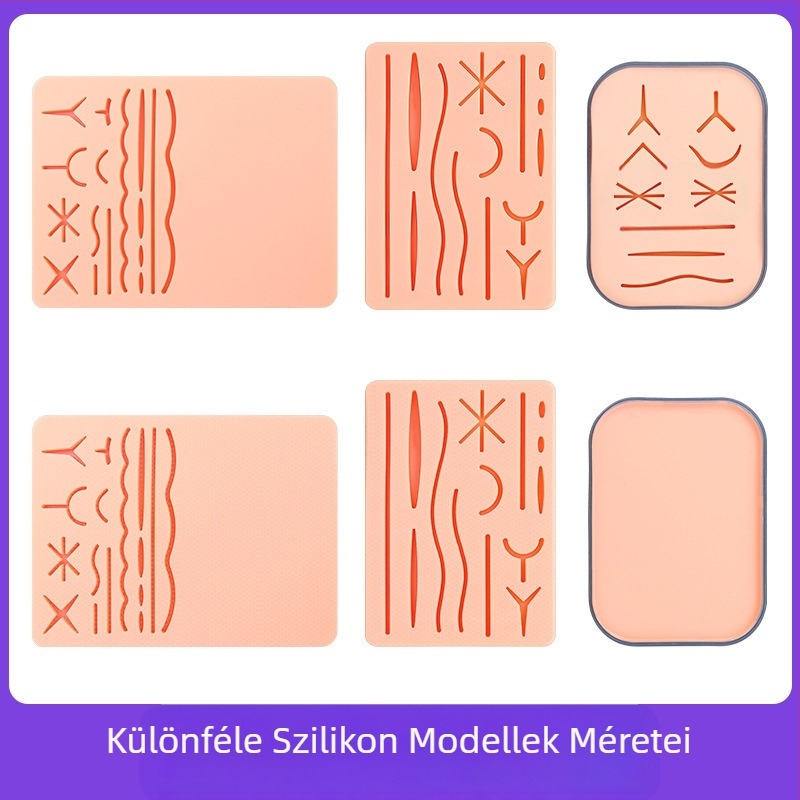 Több sebből álló varratmodul szilikon gyakorlat szilikon bőr sebész gyakorlat modell sík seb kettős felhasználású típus