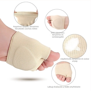 Menetes lábfejvédő Vastagított kosárlabda Szuperpuha hüvelykujjvédő Kopásálló lábvédő Fél méretű lábpárna Lélegző lábvédő