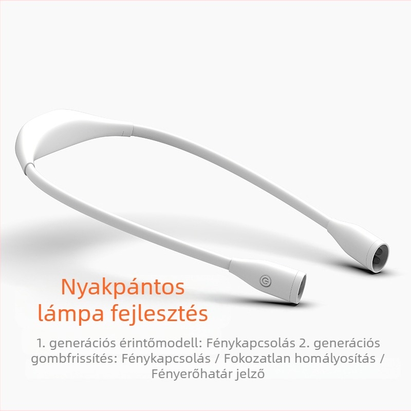 Hordozható nyakba akasztható lámpa diákoknak szemvédő LED olvasólámpa olvasólámpa USB töltés kültéri éjszakai futó LED lámpa