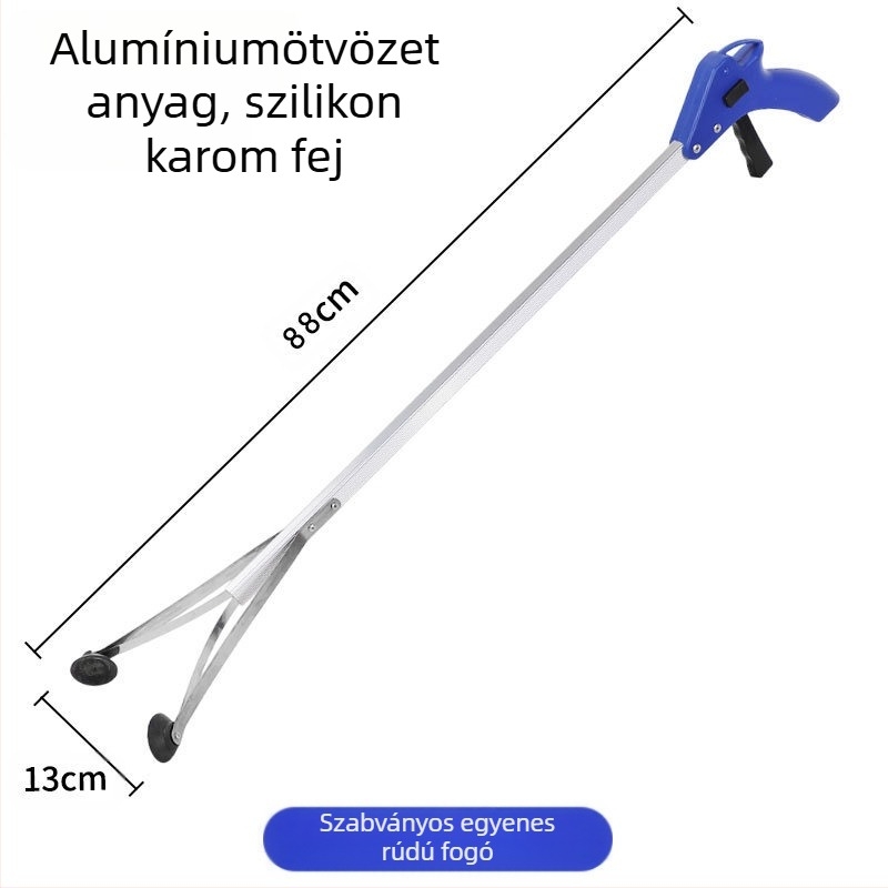 Határokon átnyúló összecsukható szemetes csipesz vastagított alumínium ötvözetből készült szemétszedő szennyvíztisztító csipesz felszedő csipesz terhes nők ne hajoljanak a szedő fölé