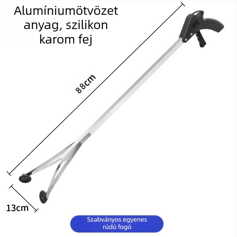 Határokon átnyúló összecsukható szemetes csipesz vastagított alumínium ötvözetből készült szemétszedő szennyvíztisztító csipesz felszedő csipesz terhes nők ne hajoljanak a szedő fölé