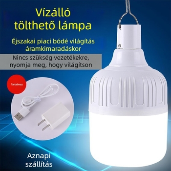 Áramszünet vészvilágítás éjszakai piaci stand mobil töltő izzó otthoni energiatakarékos stand világítás kemping szuper fényes LED izzó.