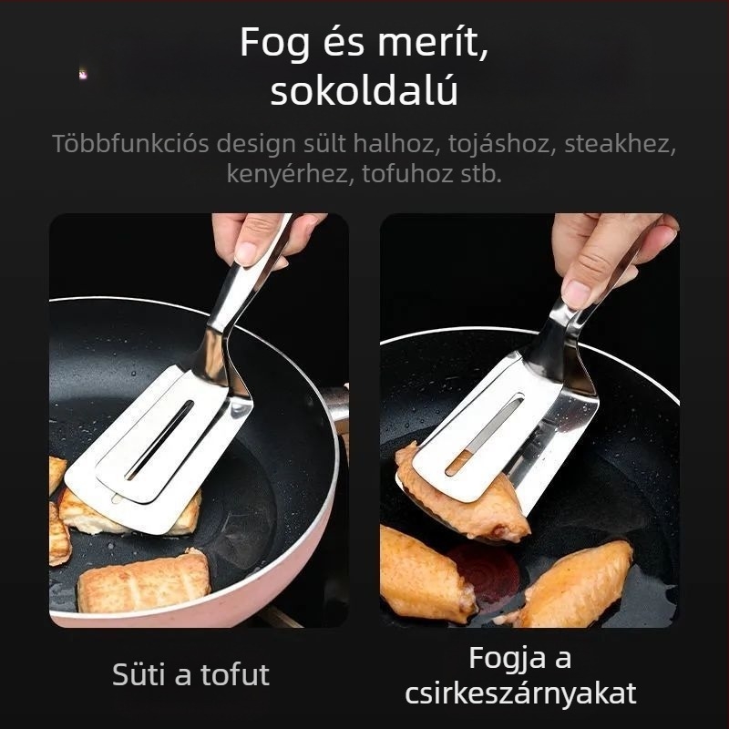 Nechuan 304 rozsdamentes acél halsütő lapát háztartási sütőlapát klip hal palacsinta lapát steak lapát sütőhal műtárgy