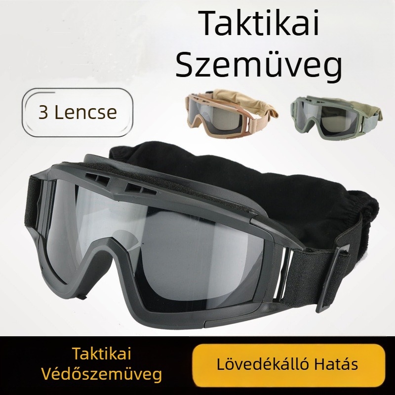 Desert Locust taktikai védőszemüveg, lövészszemüveg, katonai rajongók védőszemüvege, valódi CS védelmi felszerelés, védőszemüveg, határokon átnyúló
