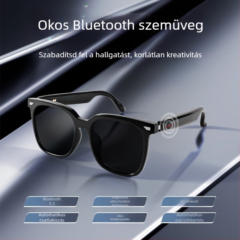 Az új GS01 okos Bluetooth szemüveg dalokat hallgat, hívásokat vezet, navigációt biztosít, UV-védelmet biztosít, polarizált, kényelmes viseletet biztosít.