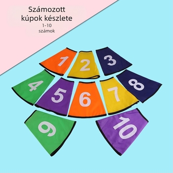 Számkészlet 1-10 számtábla Hordó fociedzés tábla Hordó számkészlet akadály számtábla Hordóedzés