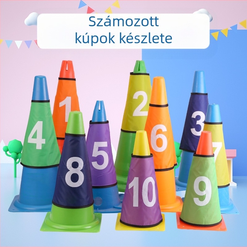 Számkészlet 1-10 számtábla Hordó fociedzés tábla Hordó számkészlet akadály számtábla Hordóedzés