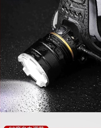 Határokon átnyúló HP15 zoom indukciós fényszóró fejre szerelhető zseblámpa bányászlámpa éjszakai horgászathoz kültéri nagy hatótávolságú P50 xenon lámpa