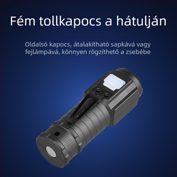 határokon átnyúló háromszemű kis zseblámpa COB oldalsó lámpa hordozható kiemelő tollcsipesz munkaellenőrző lámpa erős mágneses kiemelő kültéri világítás