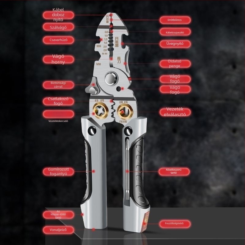 Nagykereskedelmi vezetékcsupaszító multifunkcionális vezetékcsupaszító villanyszerelő szakadt vezetékcsupaszító vezetékcsupaszító vezetékcsupaszító olló villanyszerelő hardvereszközök
