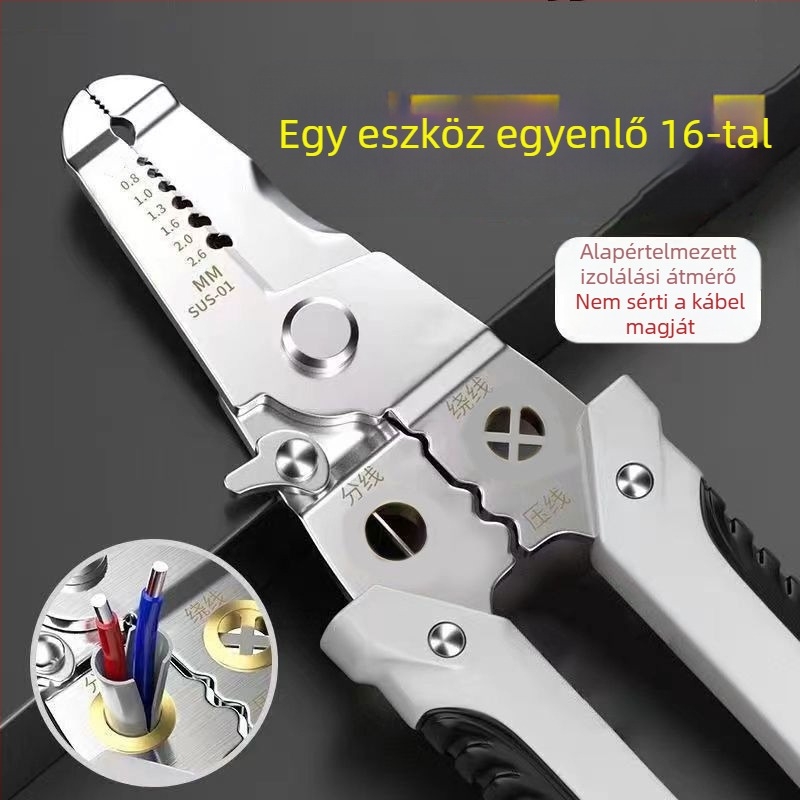 Nagykereskedelmi vezetékcsupaszító multifunkcionális vezetékcsupaszító villanyszerelő szakadt vezetékcsupaszító vezetékcsupaszító vezetékcsupaszító olló villanyszerelő hardvereszközök