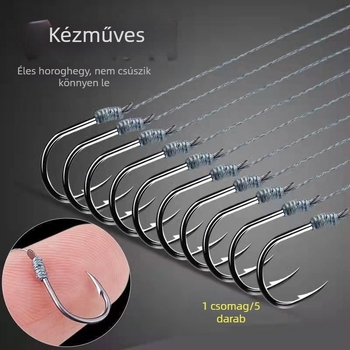 Horgászhorog kötve erős lószár dupla horog horgászhorog horgászfelszerelés kiegészítők Iseini zsinór dupla horog