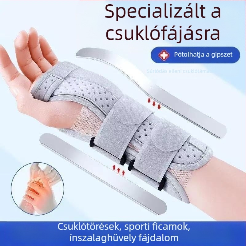 Szivacsos csuklórögzítő dupla pántokkal a csuklótörések megtámasztására, fix csuklórögzítő férfiaknak és nőknek, ínhüvely ízületi ortézis, rehabilitációs támogatás