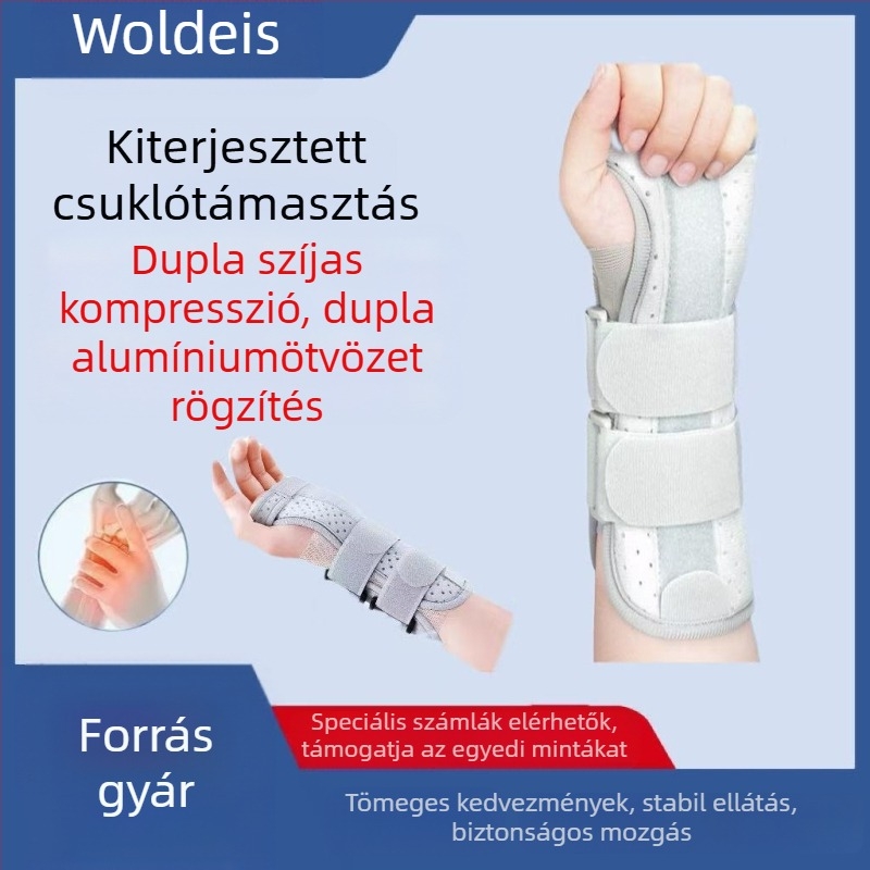 Szivacsos csuklórögzítő dupla pántokkal a csuklótörések megtámasztására, fix csuklórögzítő férfiaknak és nőknek, ínhüvely ízületi ortézis, rehabilitációs támogatás