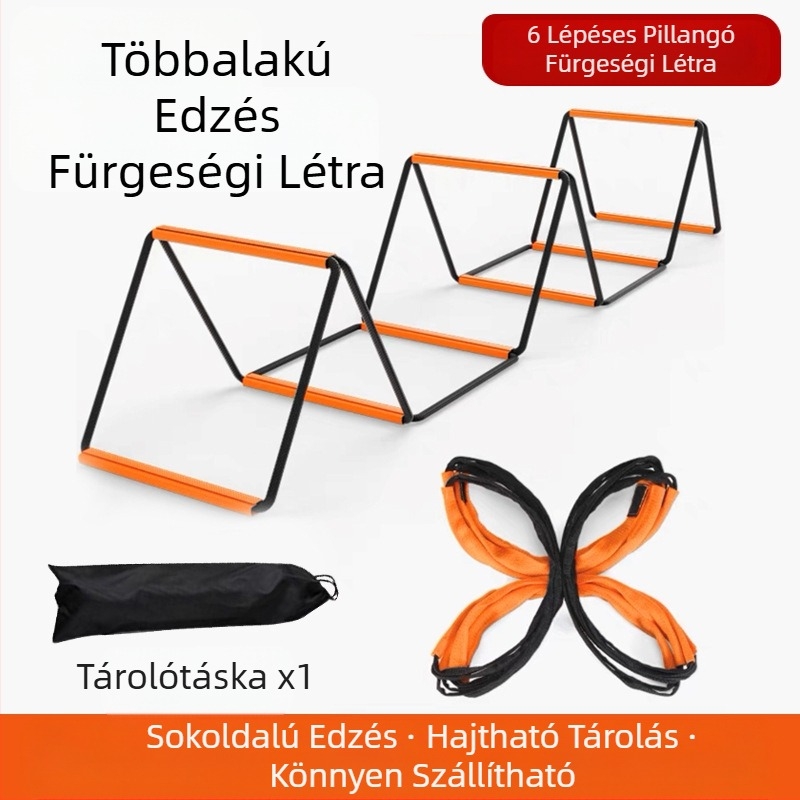 Multifunkcionális sportérzékeny létra pillangó agilis létra gyermekek fitnesz rögzített létra foci edző kötéllétra