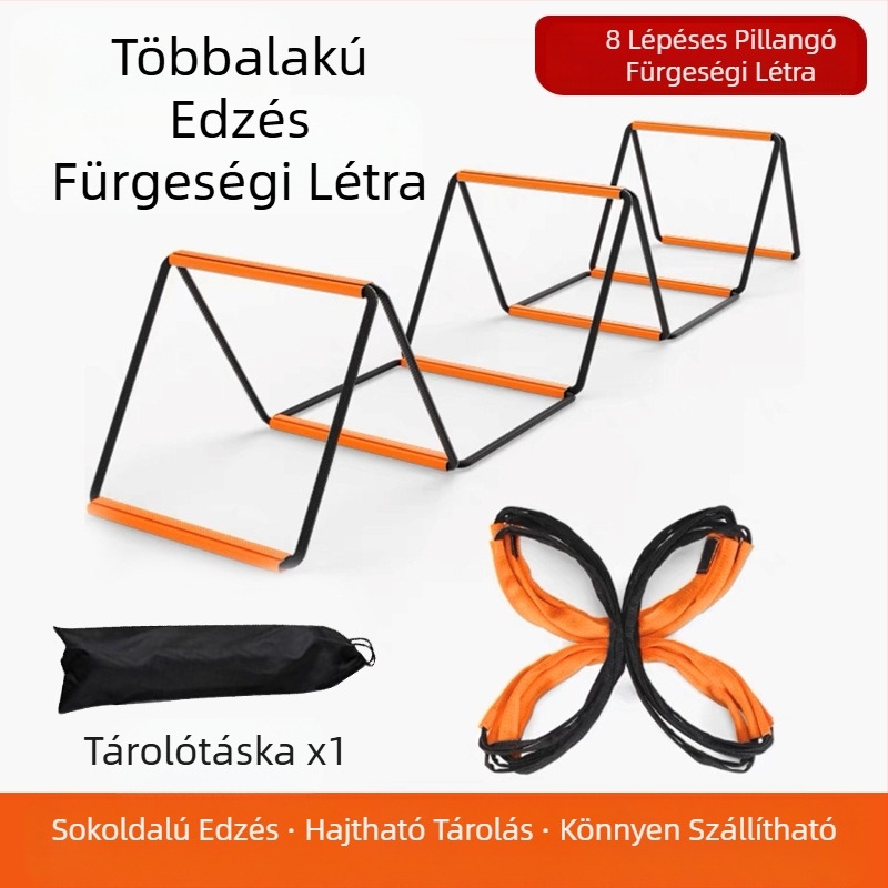 Multifunkcionális sportérzékeny létra pillangó agilis létra gyermekek fitnesz rögzített létra foci edző kötéllétra