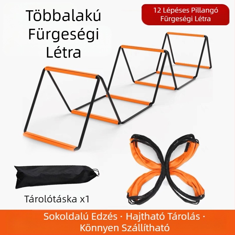 Multifunkcionális sportérzékeny létra pillangó agilis létra gyermekek fitnesz rögzített létra foci edző kötéllétra