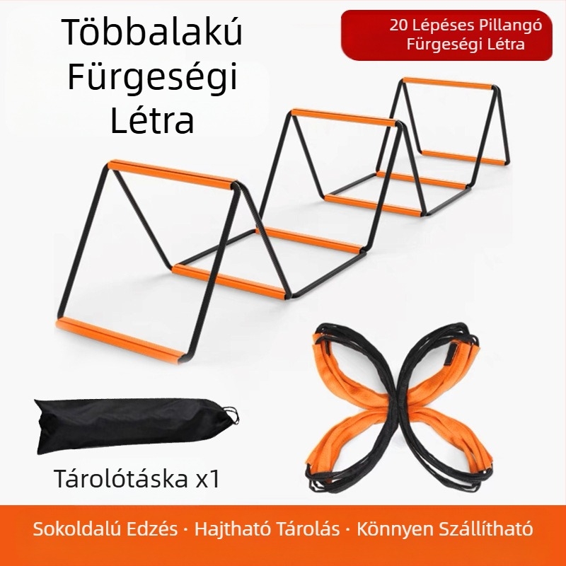 Multifunkcionális sportérzékeny létra pillangó agilis létra gyermekek fitnesz rögzített létra foci edző kötéllétra