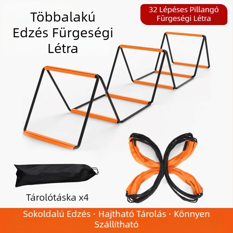 Multifunkcionális sportérzékeny létra pillangó agilis létra gyermekek fitnesz rögzített létra foci edző kötéllétra
