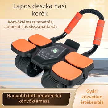 Hasizom kerék Négykerekű visszapattanó Többkönyökös támasztó hasizom gép férfiaknak és nőknek Hasizom zsírégető hasi műtárgy Otthoni fitneszfelszerelés