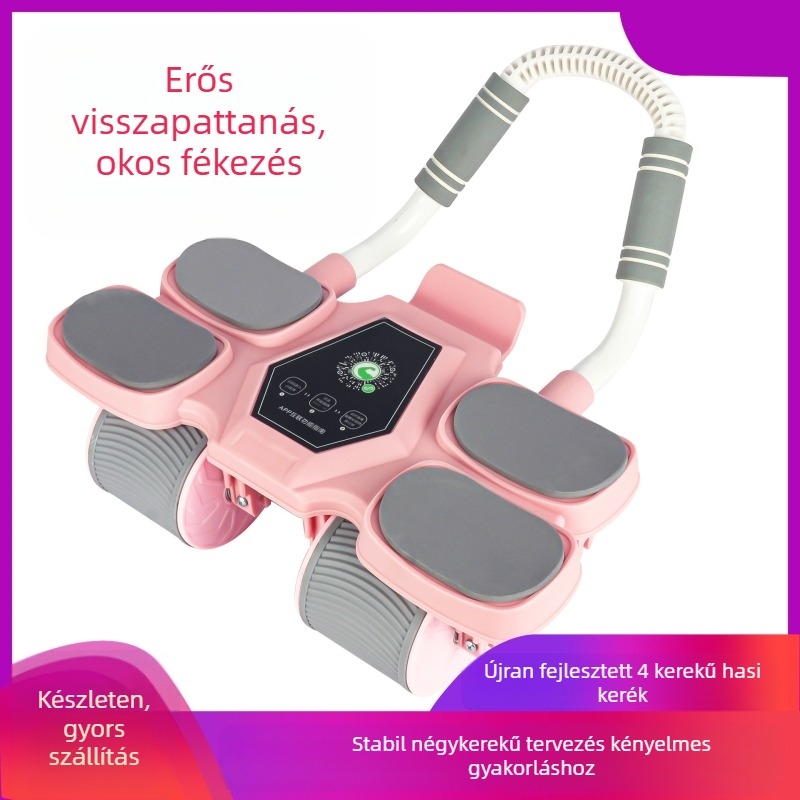 Hasizom kerék Négykerekű visszapattanó Többkönyökös támasztó hasizom gép férfiaknak és nőknek Hasizom zsírégető hasi műtárgy Otthoni fitneszfelszerelés