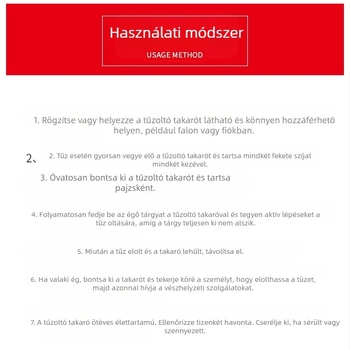 Tűzoltó takaró, tűz menekülési takaró, üvegszálas 1,2 m-es háztartási tűzálló köpeny, tűzoltó takaró gyártó