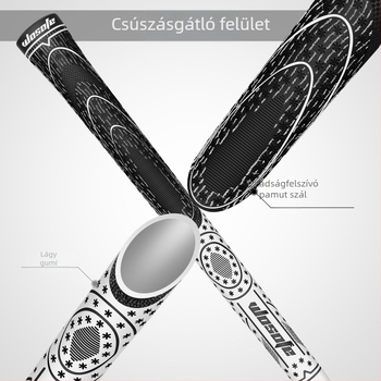 Új golfvas, gumi, pamut szálas markolat, gyakorlóütő markolat, szín, csúszásmentes, standard, közepes méret