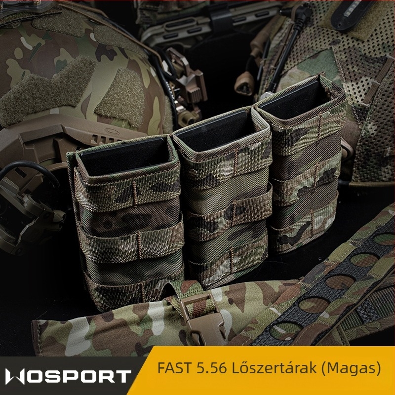 WOSPORT FAST Triple 5.56 Clip Pack (High) Taktikai MOLLE rendszer adaptáció