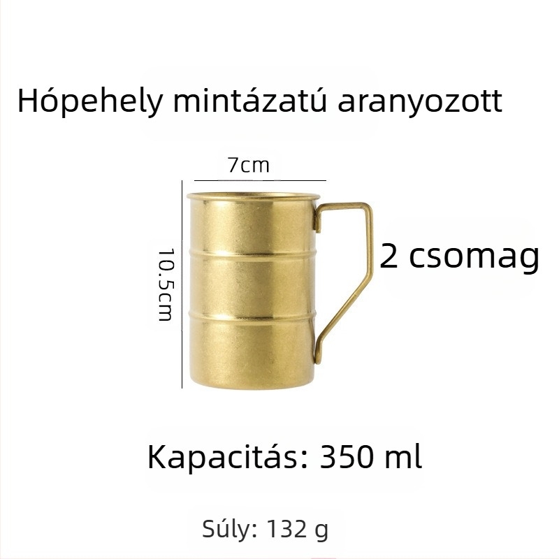 Retro ipari stílusú söröspohár, 304 rozsdamentes acél bögre, háztartási vizespohár, kreatív, kopott, kültéri kempingpohár