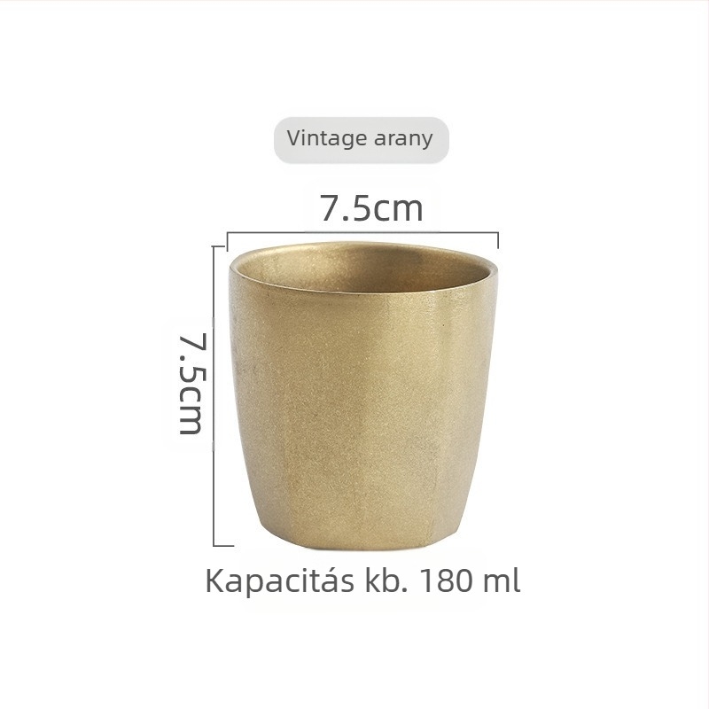 Retro ipari stílusú söröspohár, 304 rozsdamentes acél bögre, háztartási vizespohár, kreatív, kopott, kültéri kempingpohár