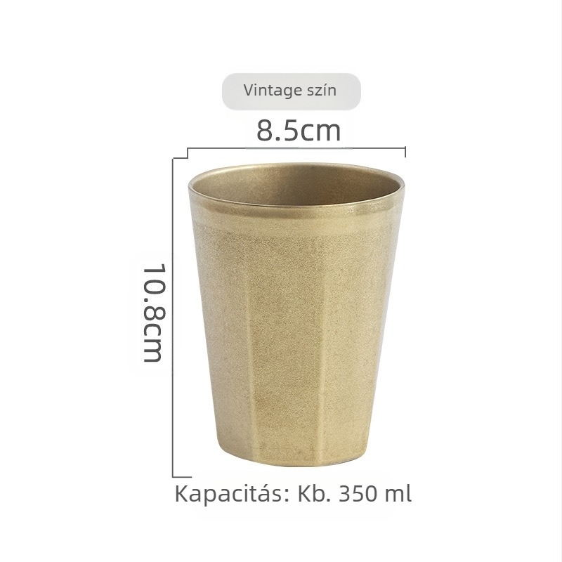 Retro ipari stílusú söröspohár, 304 rozsdamentes acél bögre, háztartási vizespohár, kreatív, kopott, kültéri kempingpohár