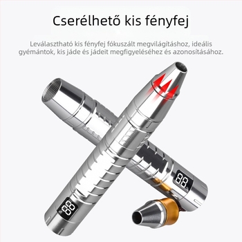 Új Jade azonosító zseblámpa professzionális azonosító jade ékszer zseblámpa több fényforrású, USB-s újratölthető lila fény