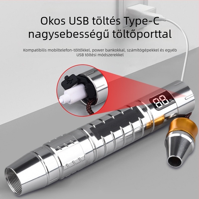 Új Jade azonosító zseblámpa professzionális azonosító jade ékszer zseblámpa több fényforrású, USB-s újratölthető lila fény